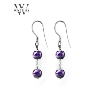 WATHAY Magic Stone | Ezüst fülbevaló ametiszttel