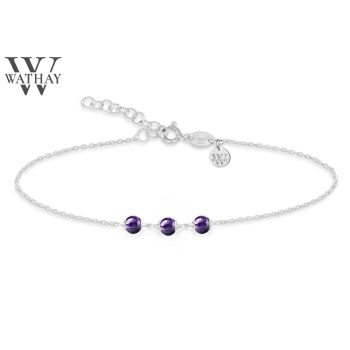 WATHAY Magic Stone | Ezüst karkötő ametiszttel