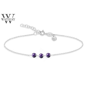 WATHAY Magic Stone | Ezüst karkötő ametiszttel
