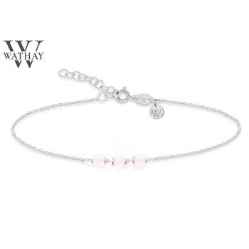 WATHAY Magic Stone | Ezüst karkötő rózsakvarccal