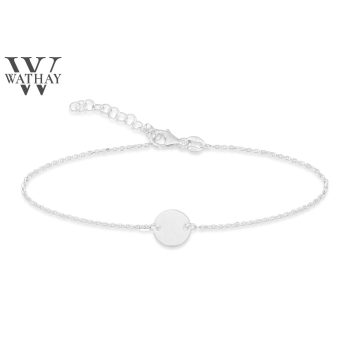   WATHAY MINIMAL DESIGN | Ezüst karkötő | Gravírozható körrel | 20 cm