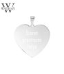 WATHAY CLASSIC SILVER | Ezüst medál | Szív nagy | Fénykép és Üzenet gravírozás 