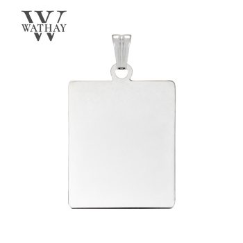   WATHAY CLASSIC SILVER | Ezüst medál | Téglalap nagy | Üzenet gravírozás 
