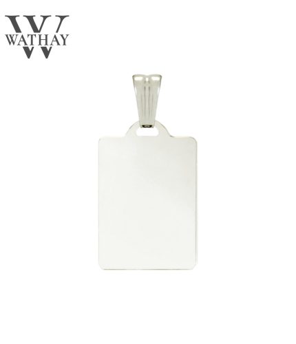 WATHAY CLASSIC GOLD | Fehérarany medál | Téglalap kicsi | Üzenet gravírozás