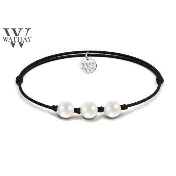 WATHAY Pearl  | Zsinóros karkötő 3 igazgyönggyel